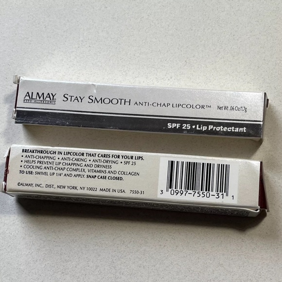 2x ALMAY Stay Smooth Anti-Chap Lipcolor w/ SPF 25 - Lip Protectant #31 CHOCOLATE - Picture 4 of 7